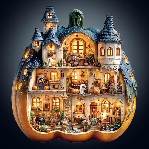 Holzpuzzle Erwachsene, 245 Teile Bärenhaus - Kürbis Puzzles, 34 * 31.4cm Wood Puzzle, Unregelmäßige Einzigartige Tierform Holzpuzzles für Erwachsen, Schön Geschenk für Familie und Freunde Holzpuzzle Erwachsene, 245 Teile Bärenhaus - Kürbis Puzzles, 34 * 31.4cm Wood Puzzle, Unregelmäßige Einzigartige Tierform Holzpuzzles für Erwachsen, Schön Geschenk für Familie und Freunde von CHARMIBLE
