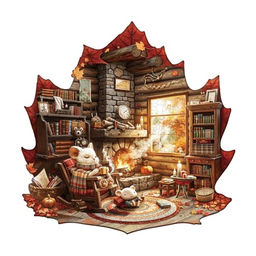Holzpuzzle Erwachsene, 250 Teile Ahornblatt-Geschichte Puzzles, 34 * 33.8cm Wood Puzzle, Unregelmäßige Einzigartige Tierform Holzpuzzles für Erwachsen, Schön Geschenk für Familie und Freunde Holzpuzzle Erwachsene, 250 Teile Ahornblatt-Geschichte Puzzles, 34 * 33.8cm Wood Puzzle, Unregelmäßige Einzigartige Tierform Holzpuzzles für Erwachsen, Schön Geschenk für Familie und Freunde von CHARMIBLE