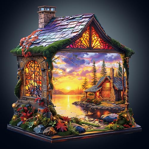 Holzpuzzle Erwachsene, 250 Teile Sonnenuntergangshütte Puzzles, 34 * 33.2cm Wood Puzzle, Unregelmäßige Einzigartige Tierform Holzpuzzles für Erwachsen, Schön Geschenk für Familie und Freunde Holzpuzzle Erwachsene, 250 Teile Sonnenuntergangshütte Puzzles, 34 * 33.2cm Wood Puzzle, Unregelmäßige Einzigartige Tierform Holzpuzzles für Erwachsen, Schön Geschenk für Familie und Freunde von CHARMIBLE