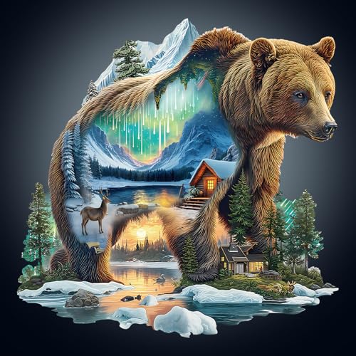 Holzpuzzle Erwachsene, 250 Teile Wolfskönig Herbst Puzzles, 34 * 33.6cm Wood Puzzle, Unregelmäßige Einzigartige Tierform Holzpuzzles für Erwachsen, Schön Geschenk für Familie und Freunde Holzpuzzle Erwachsene, 250 Teile Wolfskönig Herbst Puzzles, 34 * 33.6cm Wood Puzzle, Unregelmäßige Einzigartige Tierform Holzpuzzles für Erwachsen, Schön Geschenk für Familie und Freunde von CHARMIBLE