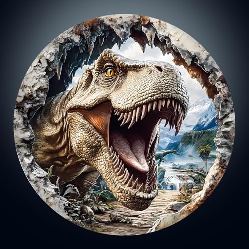 Holzpuzzle Erwachsene, 290 Teile Visuell 3D T-Rex Holz Puzzle Erwachsene, 34x34cm Wood Puzzles, Unregelmäßige Einzigartige Puzzle, Holzpuzzle Tierform, Holz Puzzles Mit Box Aus Holz von CHARMIBLE