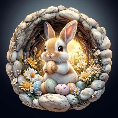 Holzpuzzle Erwachsene, 295 Teile Visuell 3D Höhlen Osterhase Holz Puzzle Erwachsene, 34x34cm Wood Puzzle, Unregelmäßige Einzigartige Puzzle, Holzpuzzle Tierform, Holz Puzzle Mit Box Aus Holz von CHARMIBLE