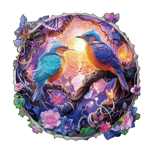 Holzpuzzle Erwachsene, 300 Teile Dämmerungsfedern Puzzles, 34 * 34cm Wood Puzzle, Unregelmäßige Einzigartige Tierform Holzpuzzles für Erwachsen, Schön Geschenk für Familie und Freunde Holzpuzzle Erwachsene, 300 Teile Dämmerungsfedern Puzzles, 34 * 34cm Wood Puzzle, Unregelmäßige Einzigartige Tierform Holzpuzzles für Erwachsen, Schön Geschenk für Familie und Freunde von CHARMIBLE