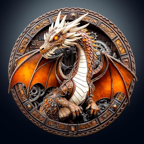 Holzpuzzle Erwachsene, 300 Teile Mechanischer Drache Holz Puzzle Erwachsene, 34x33.9cm Wood Puzzles, Unregelmäßige Einzigartige Puzzle, Holzpuzzle Tierform, Holz Puzzles Mit Box Aus Holz von CHARMIBLE