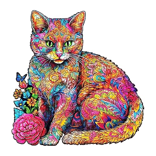 Holzpuzzle Erwachsene, 300 Teile Unartige Katze Puzzles, 34.4x33.8cm Wood Puzzle, Unregelmäßige Einzigartige Tierform Holzpuzzles für Erwachsen, Schön Geschenk für Familie Freunde Holzpuzzle Erwachsene, 300 Teile Unartige Katze Puzzles, 34.4x33.8cm Wood Puzzle, Unregelmäßige Einzigartige Tierform Holzpuzzles für Erwachsen, Schön Geschenk für Familie Freunde von CHARMIBLE