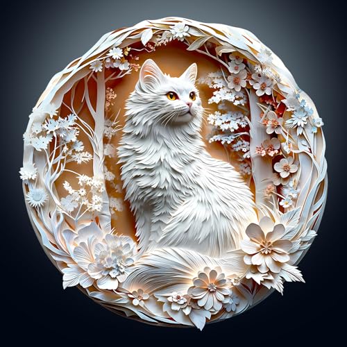 Holzpuzzle Erwachsene, 300 Teile Visuell 3D Katze Holz Puzzle Erwachsene, 34x33.4cm Wooden Puzzle, Unregelmäßige Einzigartige Puzzle, Holzpuzzle Tierform, Holz Puzzle Mit Box Aus Holz von CHARMIBLE