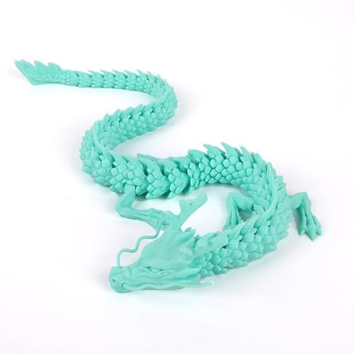 CHARMMYFASHION 45CM 3D Drachen Figur Spielzeug 3D Gedrucktes Drachenspielzeug 3D Gedruckter Drache Flexibles Bewegliches Drachenspielzeug Zum Stressabbau 3D Gedruckter (45CM Minzgrün) von CHARMMYFASHION