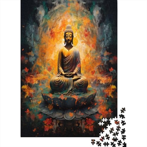 Buddha Statue 1000 Stück Puzzles Für Erwachsene Teenager Stress Abbauen Familien-Puzzlespiel 1000-teiliges Puzzle Kinder Lernspiel Spielzeug Geschenk Puzzel 1000pcs (75x50cm) von CHCAIOVO