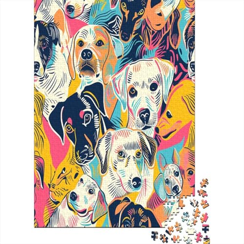 Cartoon Welpe Puzzle 1000 Teile,Puzzle Für Erwachsene, Impossible Puzzle, GesKükenlichkeitsspiel Für Die Ganze Familie,Puzzle Farbenfrohes,Puzzle-Geschenk,RaumdekoRatteion Puzzel 1000pcs (75x50cm) von CHCAIOVO