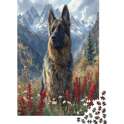 Deutscher Schäferhunds Puzzle 1000 Teile Erwachsener Kniffel Spaß Für Die Ganze Familie - Abwechslungsreiche 1000 Puzzleteilige Motive Puzzlespiel Erwachsene, Puzzel 1000pcs (75x50cm) von CHCAIOVO