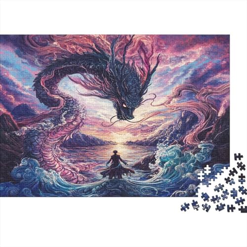 Drache Puzzle 1000 Teile Für Erwachsene Und Kinder Ab 14 Jahrenfür Stressabbauer Puzzlespiel Erwachsenen Puzzlespiel Puzzel 1000pcs (75x50cm) von CHCAIOVO