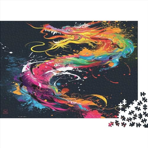 Drache Puzzle 1000 Teile - Puzzle Für Erwachsene, Puzzle, Puzzlespiel Erwachsenen Puzzlespiel Puzzel 1000pcs (75x50cm) von CHCAIOVO