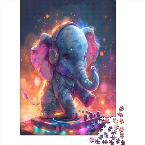 Elefant 1000 Teile Puzzle Für Erwachsene, Hochwertige Recycelbare MateriAußerirdische Und Druck Puzzlespiel, Familienspiel, Geschenk Für Liebhaber Oder Freunde Puzzel 1000pcs (75x50cm) von CHCAIOVO