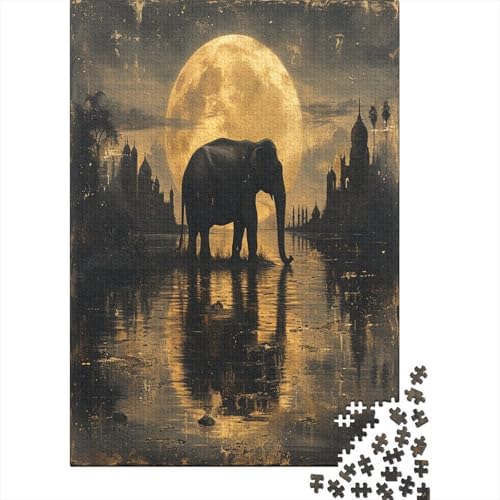 Elefant Puzzle 1000 Teile Puzzles Für Erwachsene Lernspiel Herausforderungsspielzeug 1000-teilige Puzzlespiel Für Erwachsene Kinder Puzzel 1000pcs (75x50cm) von CHCAIOVO