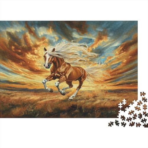 Fine Pferd 1000 Teile,Impossible Puzzle,Geschicklichkeitsspiel Für Die Ganze Familie, Erwachsenen Puzzlespiel Puzzel 1000pcs (75x50cm) von CHCAIOVO