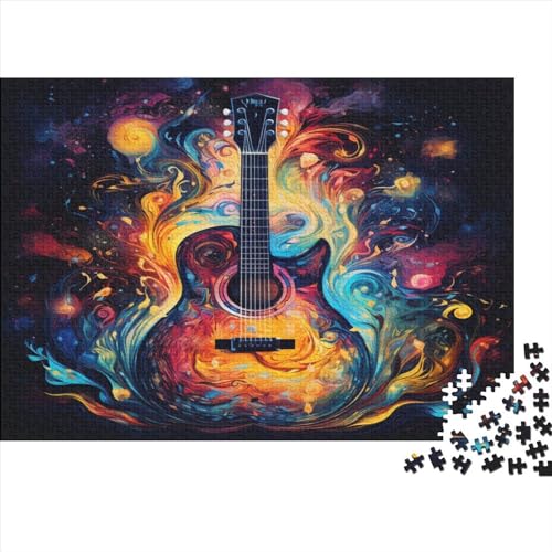 Gitarre Puzzle 1000 Teile Erwachsene Puzzles Für Erwachsene Klassische Puzzles 1000 Teile Erwachsene Puzzlespiel Schwer Pädagogisches Spielzeug Erwachsene Kinder Puzzel 1000pcs (75x50cm) von CHCAIOVO