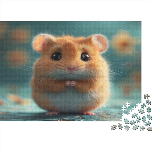 Hamster 1000 Stück Puzzles Für Erwachsene Teenager Stress Abbauen Familien-Puzzlespiel Mit Poster in 1000-teiliges Puzzle Kinder Lernspiel Spielzeug Geschenk Puzzel 1000pcs (75x50cm) von CHCAIOVO