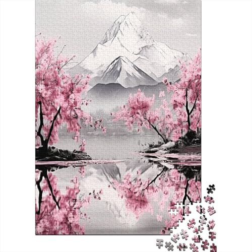 Japanese Kirsche Puzzle 1000 Teile,Puzzle Für Erwachsene, Impossible Puzzle,Puzzle Farbenfrohes Legespiel,GesKükenlichkeitsspiel Für Die Ganze Familie Puzzel 1000pcs (75x50cm) von CHCAIOVO