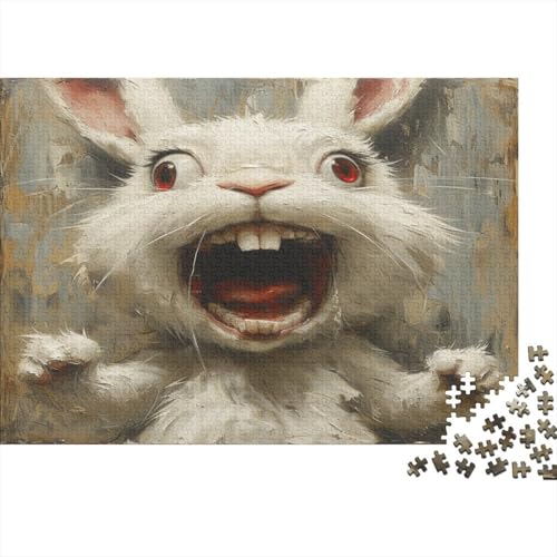 Kaninchen Puzzle 1000 Teile Erwachsene Puzzles Für Erwachsene Klassische Puzzles 1000 Teile Erwachsene Puzzlespiel Schwer Pädagogisches Spielzeug Erwachsene Kinder Puzzel 1000pcs (75x50cm) von CHCAIOVO