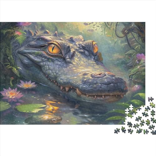 Krokodil Puzzle 1000 Teile Erwachsene Puzzles Für Erwachsene Klassische Puzzles 1000 Teile Erwachsene Puzzlespiel Schwer Pädagogisches Spielzeug Erwachsene Kinder Puzzel 1000pcs (75x50cm) von CHCAIOVO