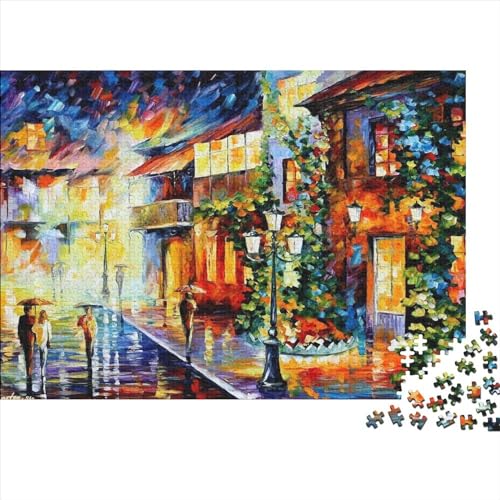 Landschaftszeichnung 1000 Stück Puzzles Für Erwachsene Teenager Stress Abbauen Familien-Puzzlespiel 1000-teiliges Puzzle Kinder Lernspiel Spielzeug Geschenk Puzzel 1000pcs (75x50cm) von CHCAIOVO