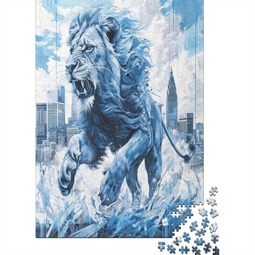 Löwe Puzzle 1000 Teile Puzzle Für Erwachsene Und Kinder Ab 14 Jahren Puzzel 1000pcs (75x50cm) von CHCAIOVO