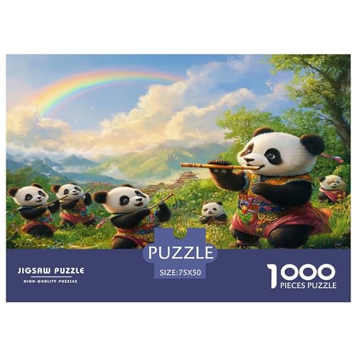 Panda Puzzle 1000 Teile Puzzle Für Erwachsene Und Kinder Ab 14 Jahren Puzzel 1000pcs (75x50cm) von CHCAIOVO