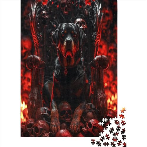 Rottweiler Puzzle 1000 Teile Für Erwachsene Und Kinder Ab 14 Jahren Für Stressabbauer Puzzel 1000pcs (75x50cm) von CHCAIOVO