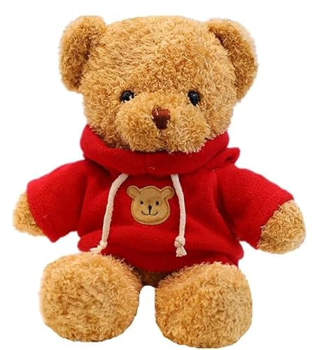 CHELEI2019 Teddybär mit Kapuze, Plüschtier für Kinder, 30 cm, Rot von CHELEI2019