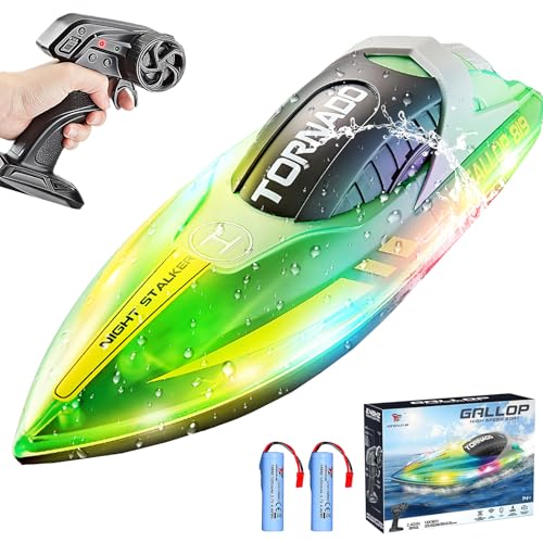 CHENBOOW Ferngesteuertes Boot,RC Boot mit LED-Licht,2,4-GHz Rennboote,Speedboot Poolspielzeug,Spielzeugboot,Sommer-Wasserspielzeug für Kinder,für Kinder,Erwachsene,Seen,Poolspielzeug CHENBOOW Ferngesteuertes Boot,RC Boot mit LED-Licht,2,4-GHz Rennboote,Speedboot Poolspielzeug,Spielzeugboot,Sommer-Wasserspielzeug für Kinder,für Kinder,Erwachsene,Seen,Poolspielzeug von CHENBOOW
