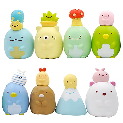 CHENGLI 8PCS Mini Sumikko Gurashi Figuren, Sumikko Gurashi Mini Figuren Set Cartoon Geburtstag Sumikko Gurashi Kuchen Dekoration Sumikko Gurashi Puppe Modell für Kinder Geburtstag Party Dekoration von CHENGLI