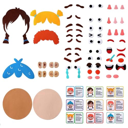 CHENGLI Emotions-Spielzeug für Kinder Kinder Filz Lernspielzeug Pädagogische Sensory Fabric Spielzeug Baby Sensorik Lernspielzeug Geschenke für Jungen Mädchen für 1+Jahre Alte Kinder von CHENGLI