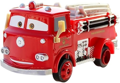 Lightning Cars Feuerwehrauto, Pixar Cars Feuerwehr, Cars Feuerwehr Spielzeug, Feuerwehr Auto Reibungskraft Spielzeug Auto mit Leiter, Spielzeugauto für Kinder ab 3 Jahren von CHENGLI