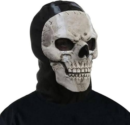 CHENKEE Geistermaske, Schädel Vollmaske Halloween Kopfbedeckung Maske Halloween Totenkopfmasken Kostüm Maske Gruselige Monster Maske für Cosplay Halloween Party von CHENKEE