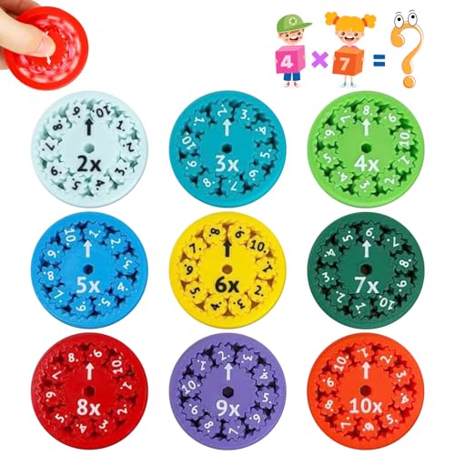 Mathe Fidgets Spinners, Math Fact Finger Spinner Sensorisches Spielzeug, Lindert Stress-Zappel-Lernspiel-Spielzeug, Lernspielzeug Stressabbau Multiplikation und Division Spiel von CHENKEE