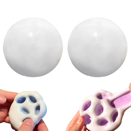 2 Stück Stress Relief Sand Glutinous Balls, Stressabbau Sand-Klebekugeln, Formbare Vakuum-Ball Stressbälle, Squishy Stressball, Anti Stress Bälle, Stressballs für Kinder und Erwachsene-Zufällige Farbe von CHENRI