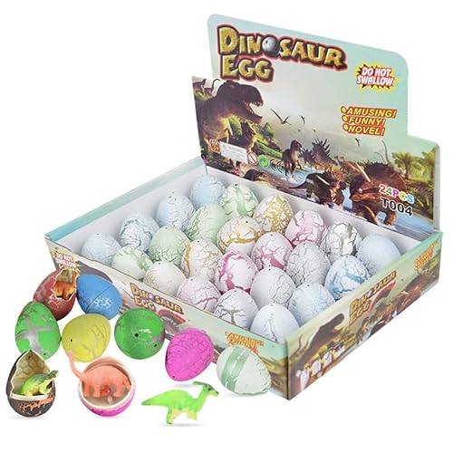 CHENRI 24 Stück Easter Magic Hatching Growing Dinosaur Eggs, Ostern Magische Schlüpfen Wachsende Dinosaurier-Eier, wachsendes und schlüpfendes Ei mit Dinosaurier Spielzeuge für Kinder Geburtstag (C) von CHENRI