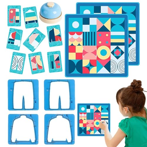 CHENRI Tailor Master Children's Educational Thinking Concentration Training Toy, Montessori Spielzeug, Farbe und Form Zuordnungsspiel, Zwei Spieler Brettspiel Familienspiel, Lernspielzeug für Kinder von CHENRI