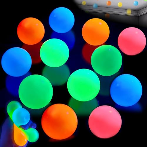 Glorbs - Glorbs Balls, Lumiballs, Glorbs V3 Balls, Glorbs Glow Balls, Leuchtende Klebrige Bälle, Squishy Stressball, klebriger Zielball für Decke & Wand, Anti Stress Bälle für Kinder Erwachsene (12PC) von CHENRI