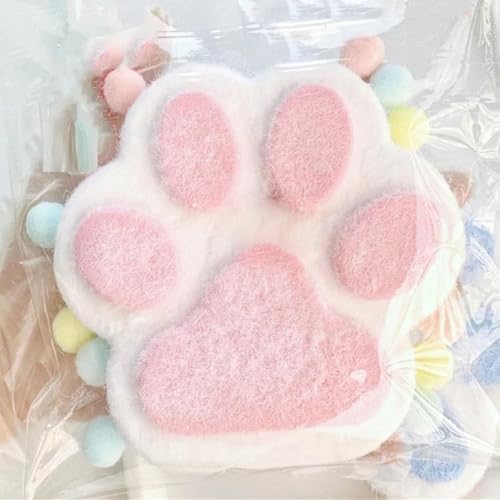 Handmade Taba Squishy Big Cat Paw Silicone Squeeze Stress Relief Toys, 12cm Große Katze Pfote Silikon Squeeze Stress Relief Spielzeug, Niedlich Squishy Spielzeug für Kinder und Erwachsene (Weiß) von CHENRI