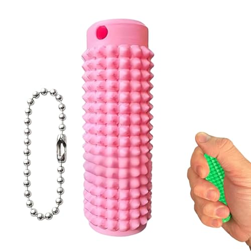 Little Ouchies Fidget, Pocket Mini Fidget Toy, Spiky Grippie Stim Schlüsselanhänger, Sensorisches Fidget Spielzeug, Anti Stress Spielzeug für Kinder und Erwachsene (Rosa) von CHENRI