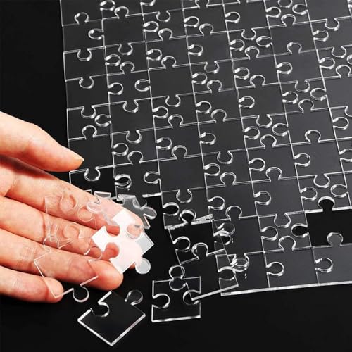 Lustiges Einzigartiges Acryl-Puzzle, 200/500 Teile Klare Unmögliches Puzzle, Hartes Puzzle für Erwachsene, Weiße Puzzle, Blanko Puzzle, Schwieriges Lustiges Puzzle Geschenk für Kinder (200PCS) von CHENRI