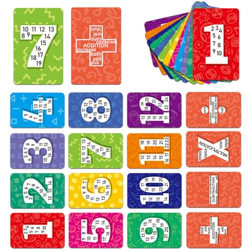 Multiplication Flashcards,Multiplication Study Cards, Multiplication Flash Cards, Kinder Mathe Lernkarten, Mathe Flash-Karten, Division & Multiplication Flash Cards Lernspiel Geschenk für Kinder von CHENRI