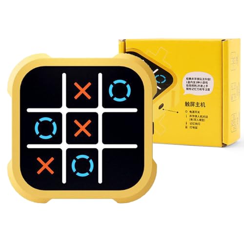 Mytactoe, Mytactoe Spiel, 3-in-1-Handheld-Puzzle-Spielkonsole, Elektronisches Spiel, Klassisches Familien Brettspiel, tragbare Reisespiele, interaktives Lernspielzeug für Kinder von CHENRI