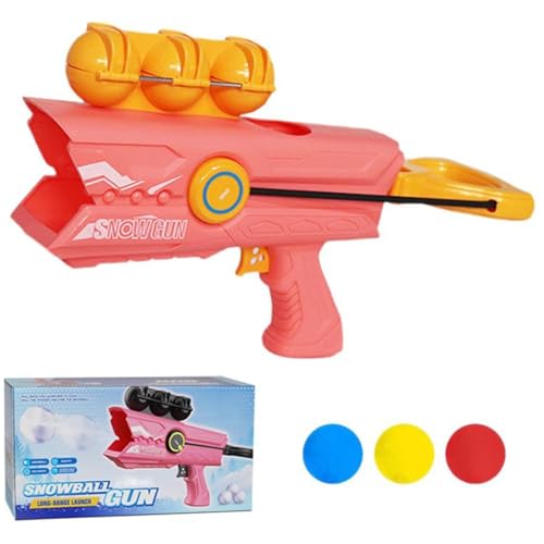 Snow Toys for Kids, Snowball Gun Snow Launcher, Snowball Shooter, Schneeball Schneespielzeug, Schneeballkanone Spielzeug, Schneeballpistole, Schneeball Maker, Schnee Spielzeug für Kinder (Rosa) von CHENRI