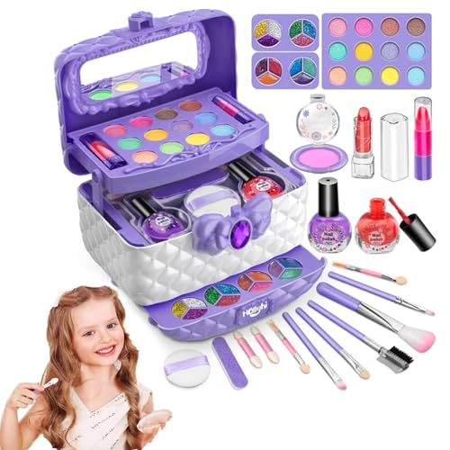 Waschbares Make-up-Schönheitsset für Kinder, Kinderschminke Set Mädchen Kinder Make Up Set, Schminkkoffer Mädchen, Waschbar Schminke Mädchen Spielzeug Geschenk für Mädchen Weihnachts Geburtstags (C) von CHENRI