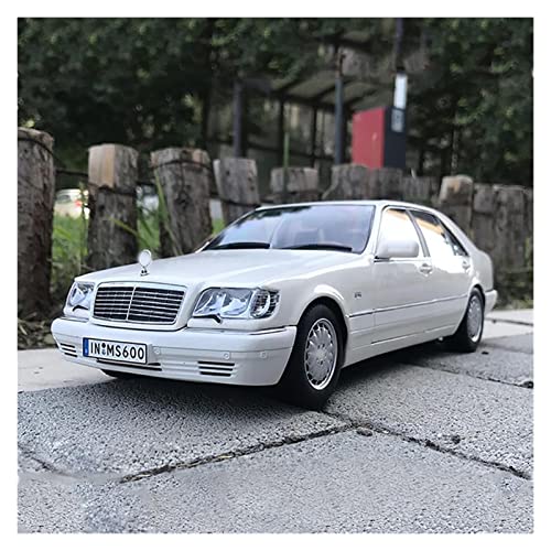 CHENXIAOLAN Miniaturmodelle 1 18 Druckguss Für Benz 1990 S600 W140 Voll Offene Legierung Automodell Hohe Simulation Sammlerstück Ornament Fertigmodell(White) von CHENXIAOLAN