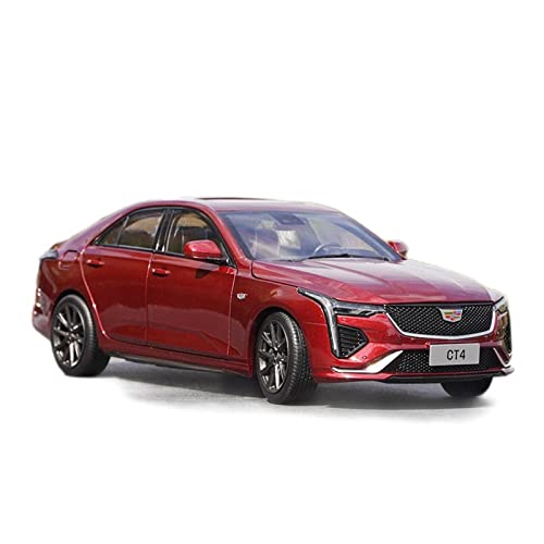 CHENXIAOLAN Miniaturmodelle 1 18 Für Cadillac CT4 Classic Red Coupe Legierung Modellautos Sammlerstücke Dekoration Geschenk Auto Fertigmodell von CHENXIAOLAN