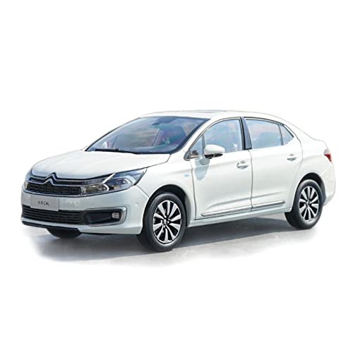 CHENXIAOLAN Miniaturmodelle 1 18 Für Citroen C4L Classic White Coupe Legierung Automodell Erwachsene Sammlung Display Spielzeug Fertigmodell von CHENXIAOLAN