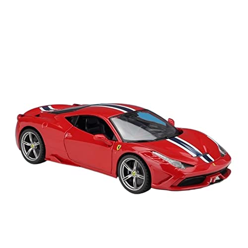 CHENXIAOLAN Miniaturmodelle 1 18 Für Ferrari 458 Speciale Simulation Legierung Automodell Druckguss Handwerk Dekoration Sammlung Rot Fertigmodell von CHENXIAOLAN